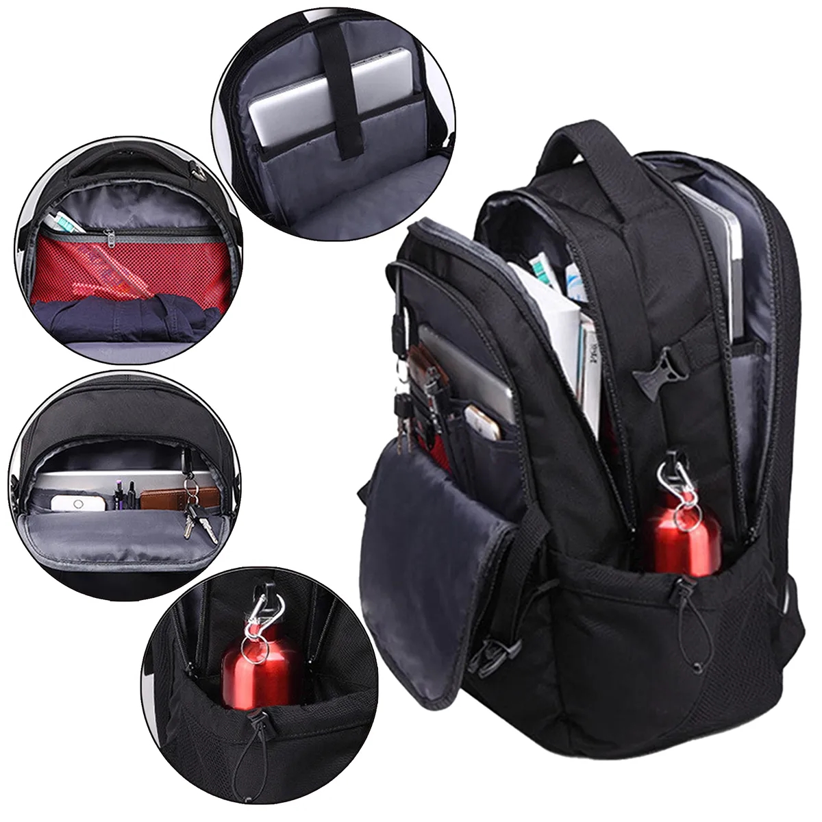 Large Durable Portable Waterproof Travel Laptop Backpacks 5