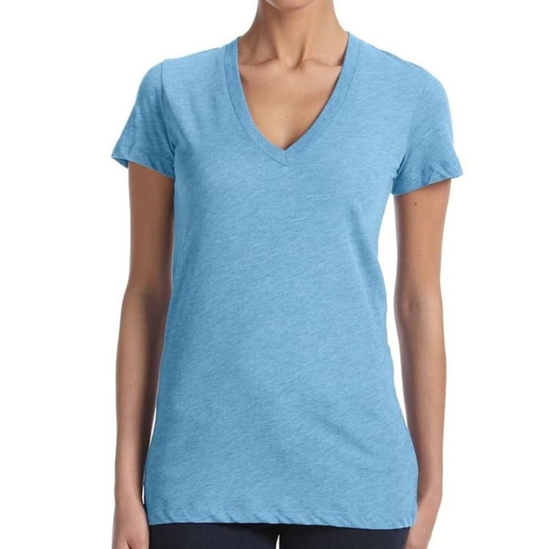 Bella Ladies Triblend Short-Sleeve Deep V-Neck T-Shirt 9