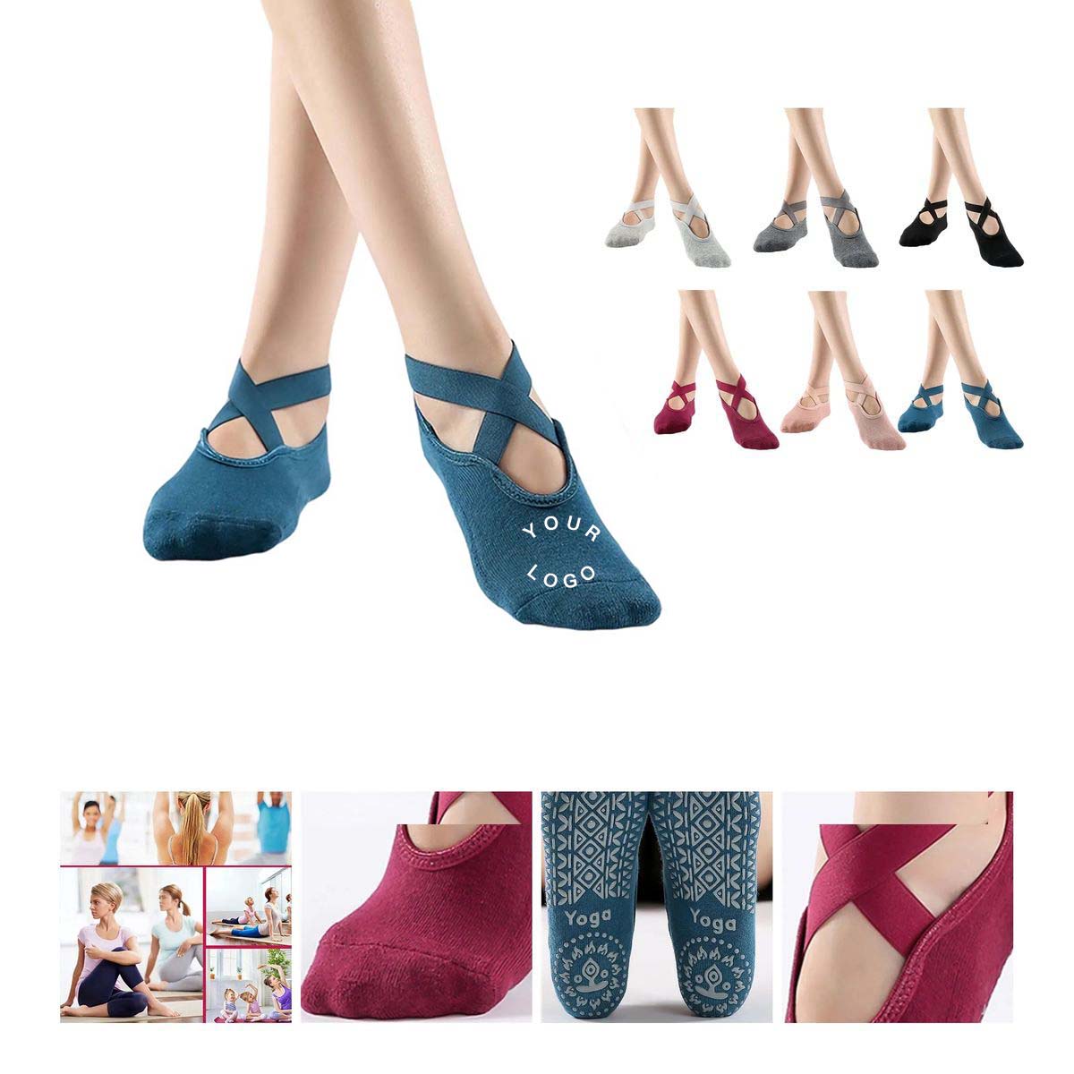 Breathable Yoga Socks with Anti Slip Dots 6