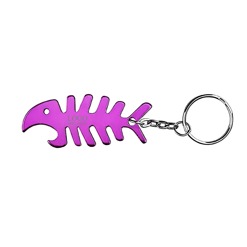 Fish Bone Shaped Bottle Opener Keychain 3