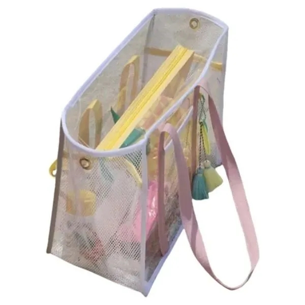 Clear PVC Zipper Beach Tote Bag - Large Capacity 7