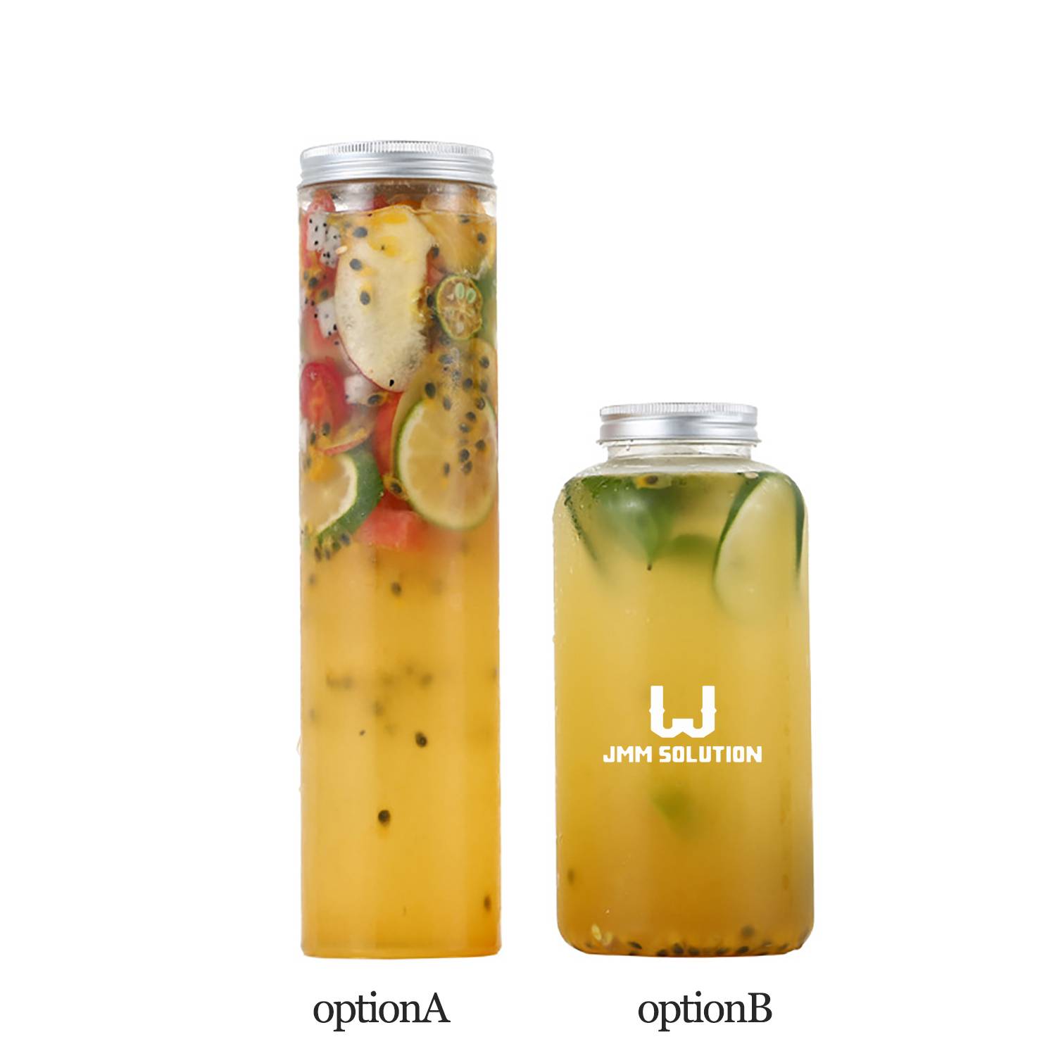 34 oz Clear PET Juice Bottle with Sealing Lid 2