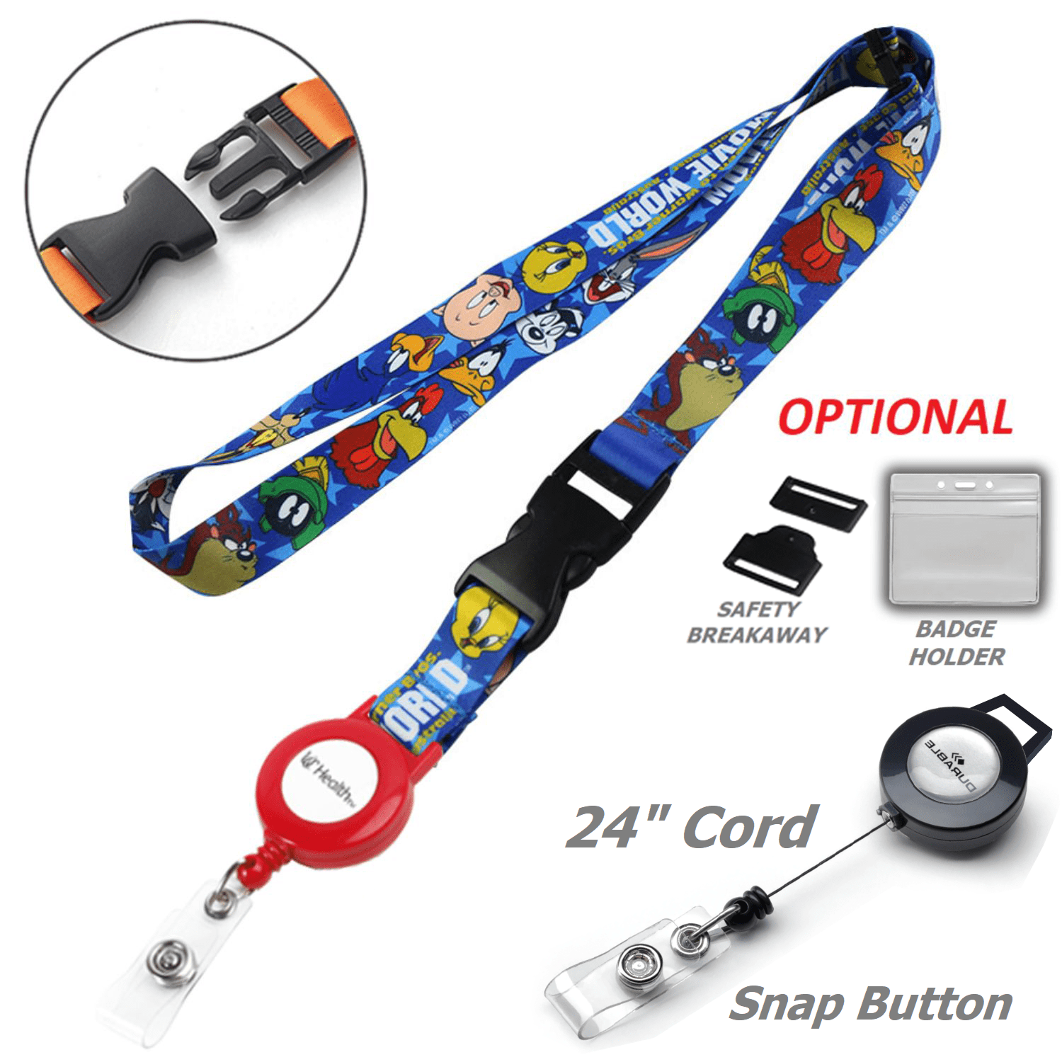Sublimated Lanyard Badge Reel Combo w/ Buckle Release 2