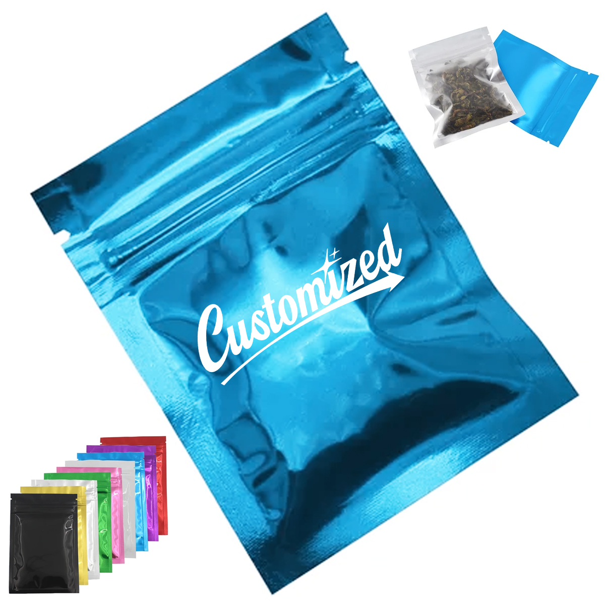 100 pc Flat Bottom Mylar Zip Lock Bags 4