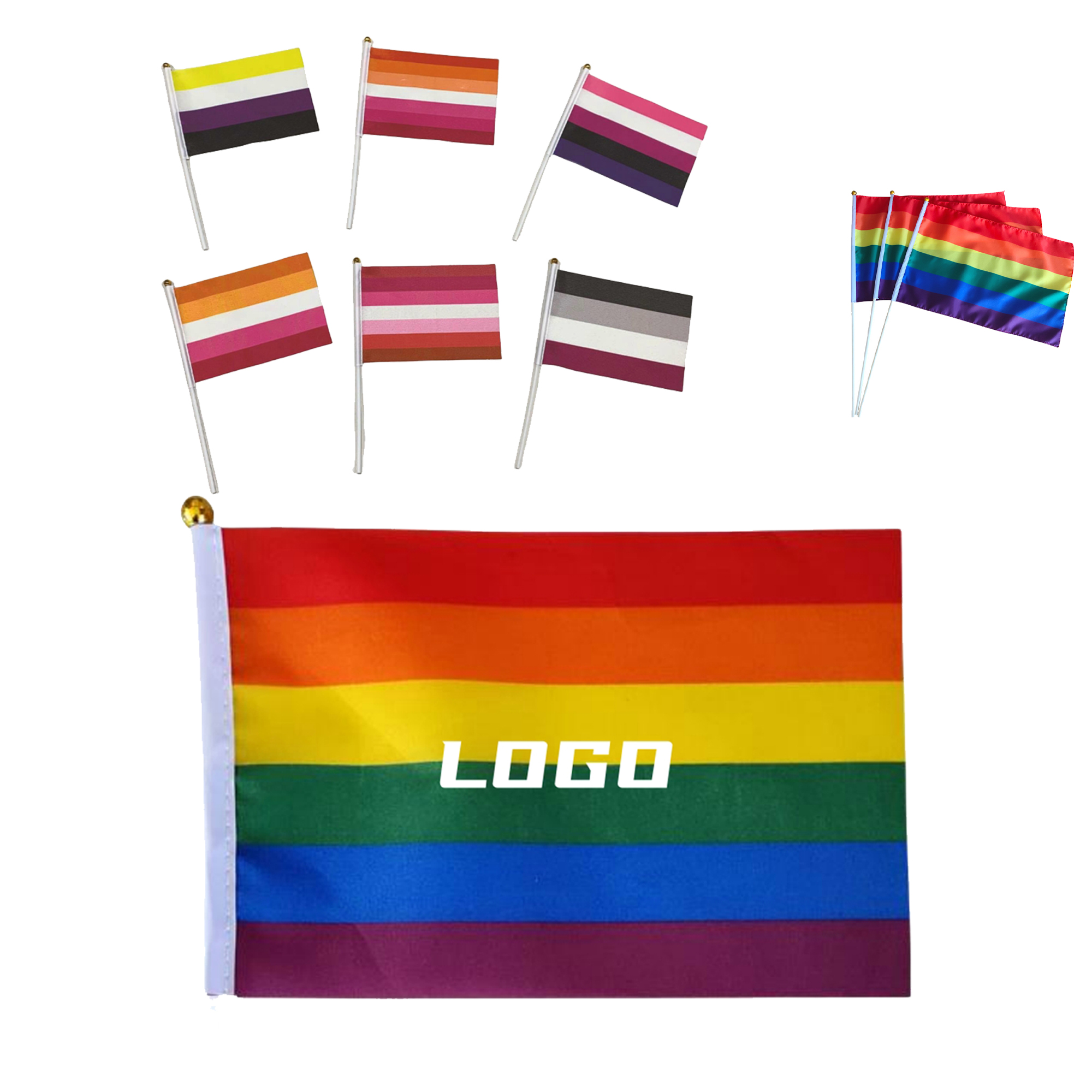 Pride Flag with Custom Logo 5