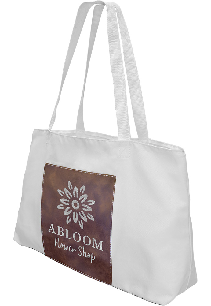 Rustic / SilverWhite Laserable Leather Gusset Bag 5