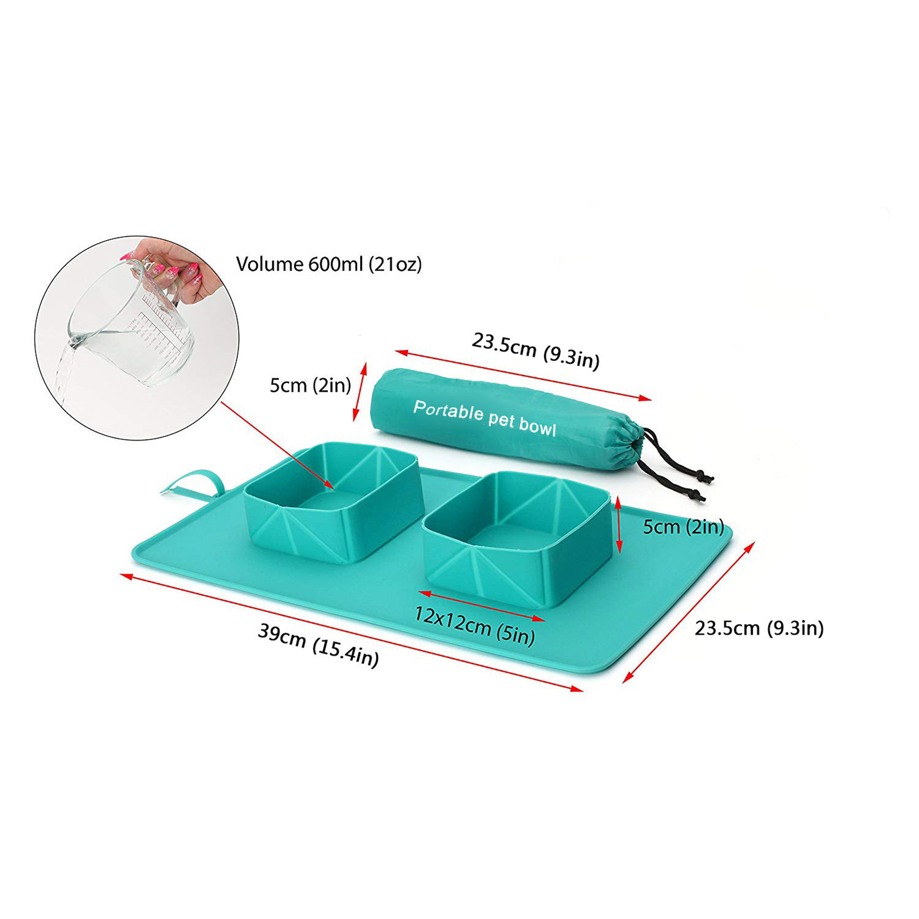 Collapsible Travel Doggy Bowl Water Food Dispenser 3