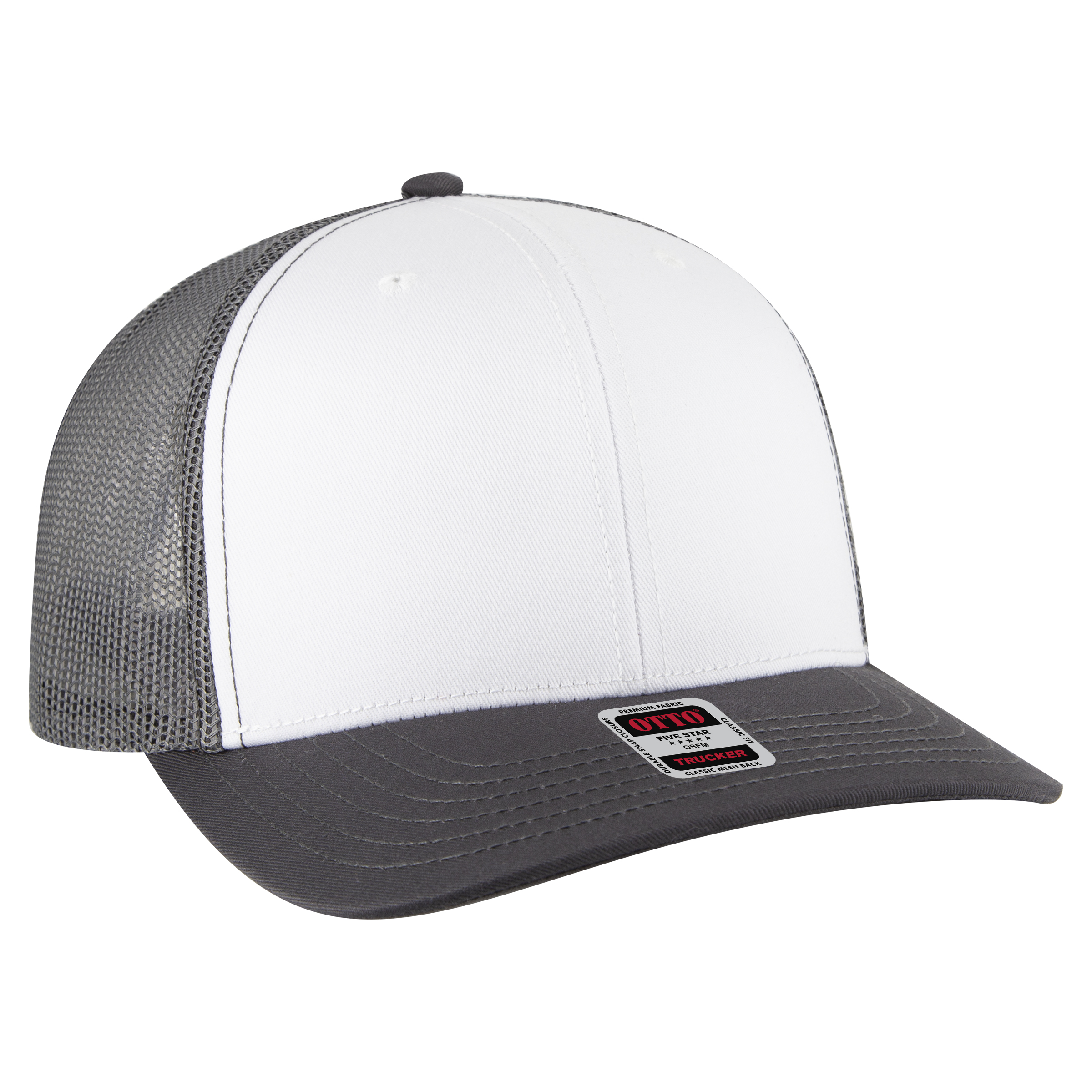 OTTO CAP® 6 Panel Mid Profile Mesh Back Trucker Hat 84