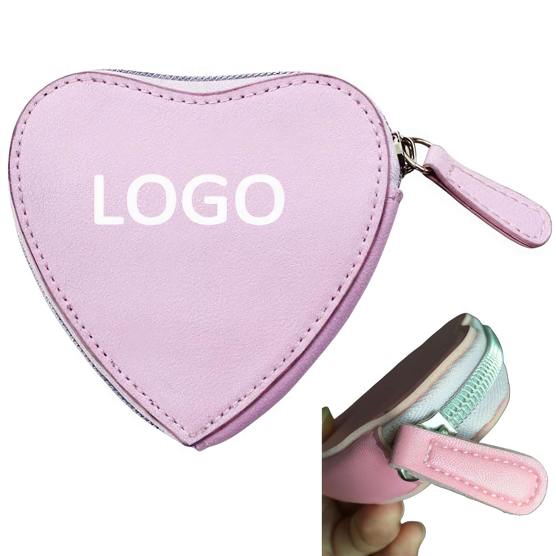 Leather Coin Purse With Zipper For Men Women 2