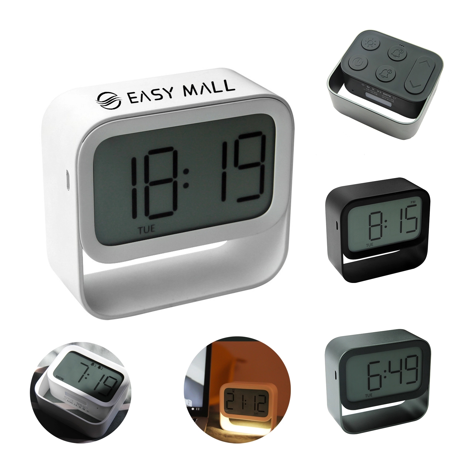 Simple Ring Alarm Clock Led Nightlight 2