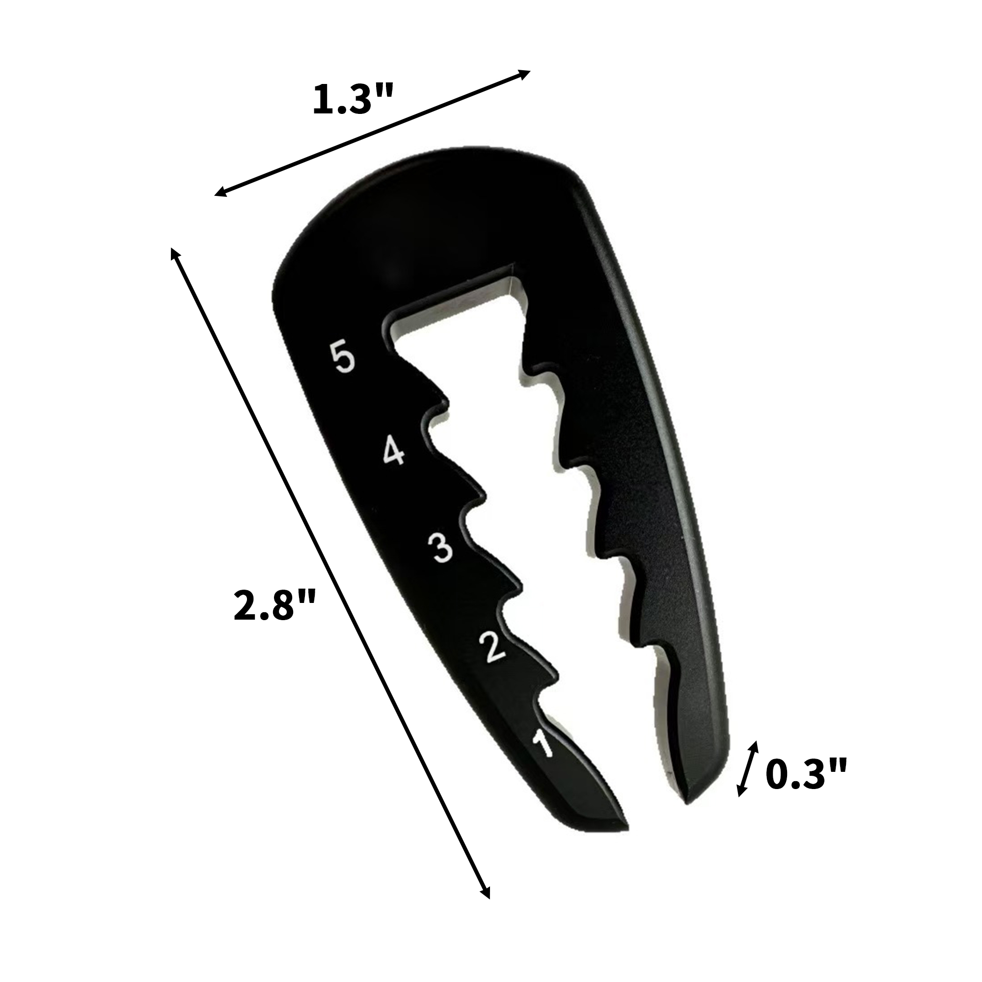 ABS Golf Tee Height Gauge 2.8" x 1.3" x 0.3" 3
