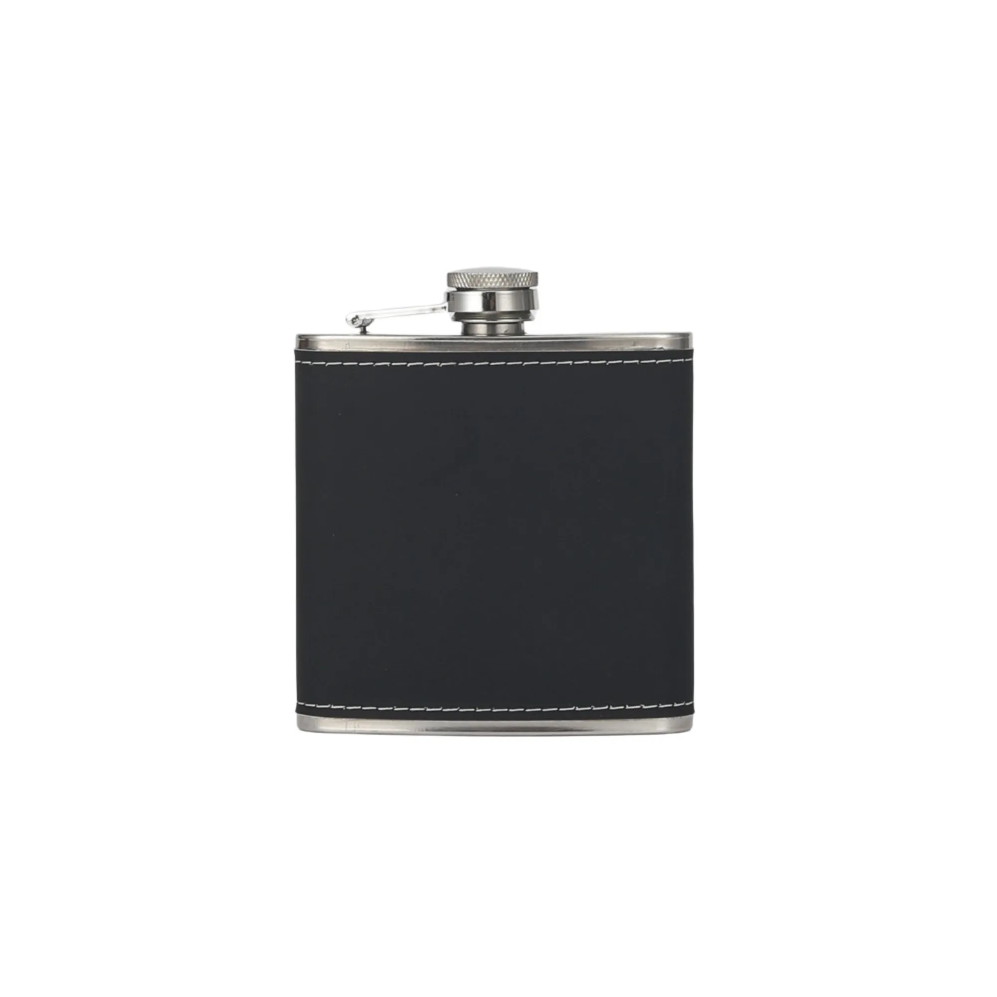 Engraved Leather Hip Flask 6oz 2