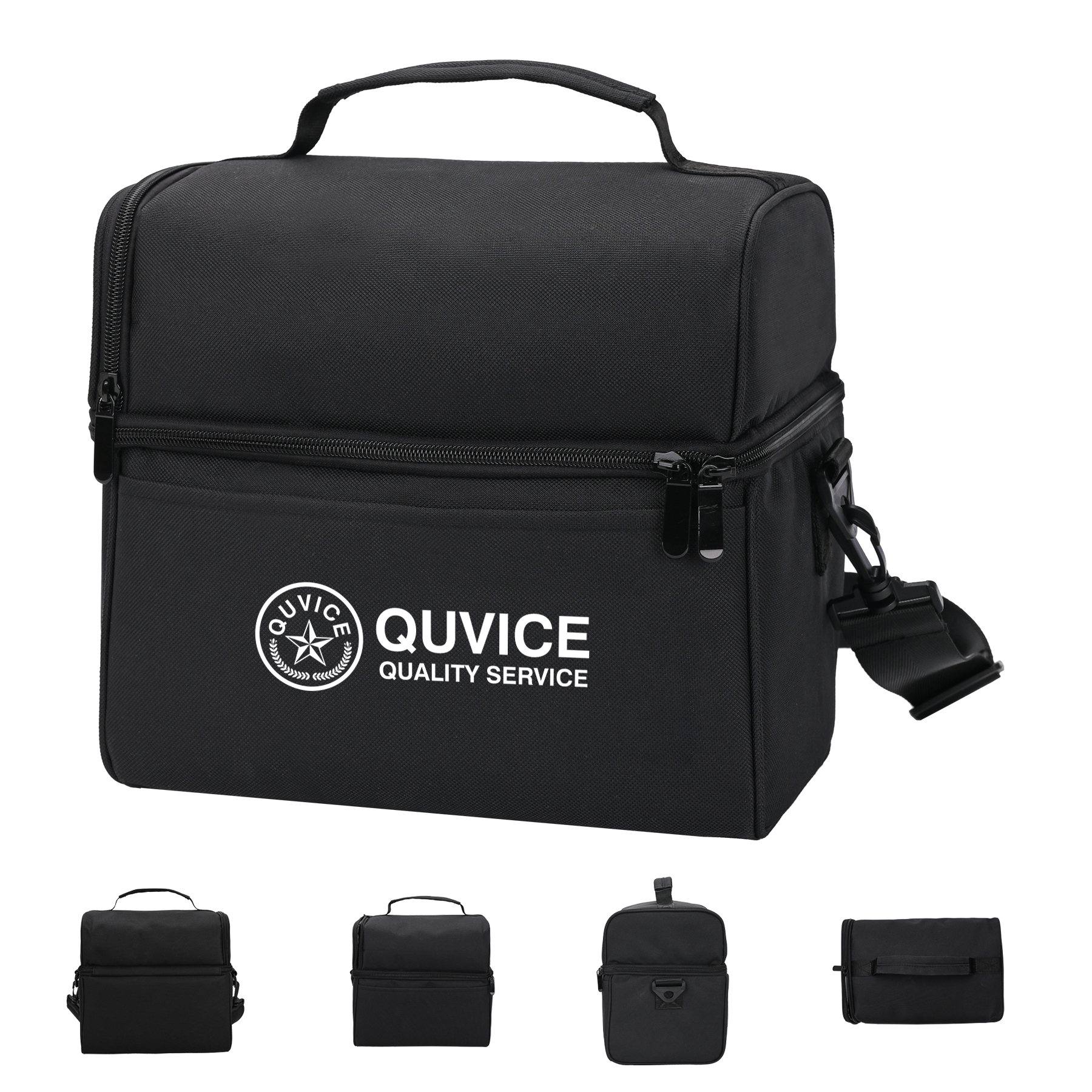 Double-Layer Polyester Crossbody Lunch Bag 2