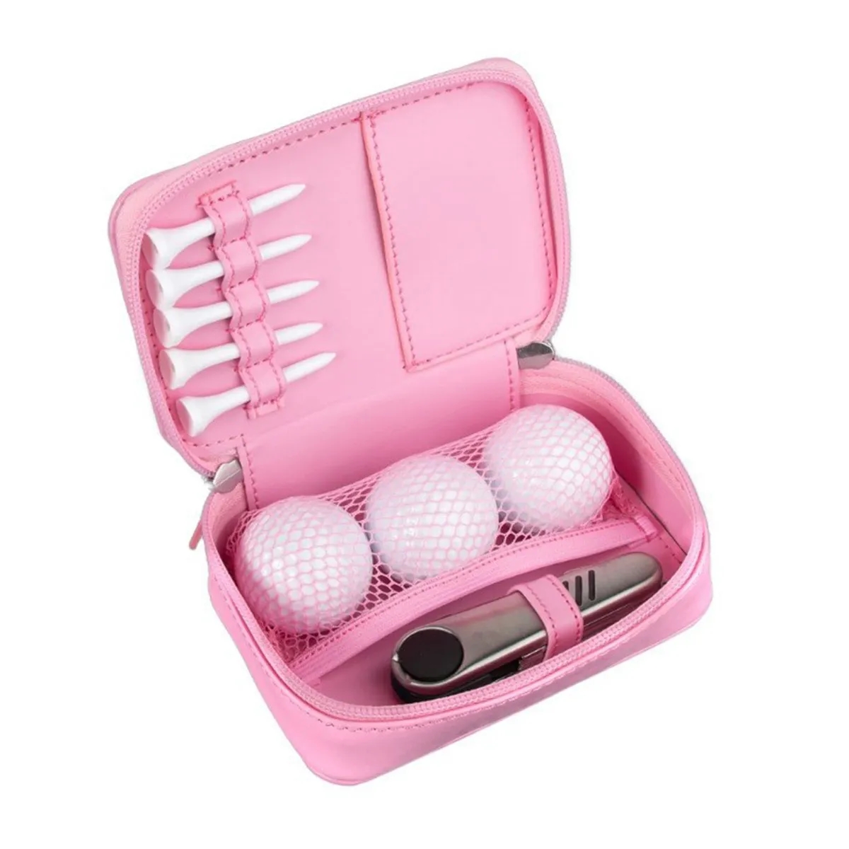 Mini Portable Golf Club Leather Bag 4