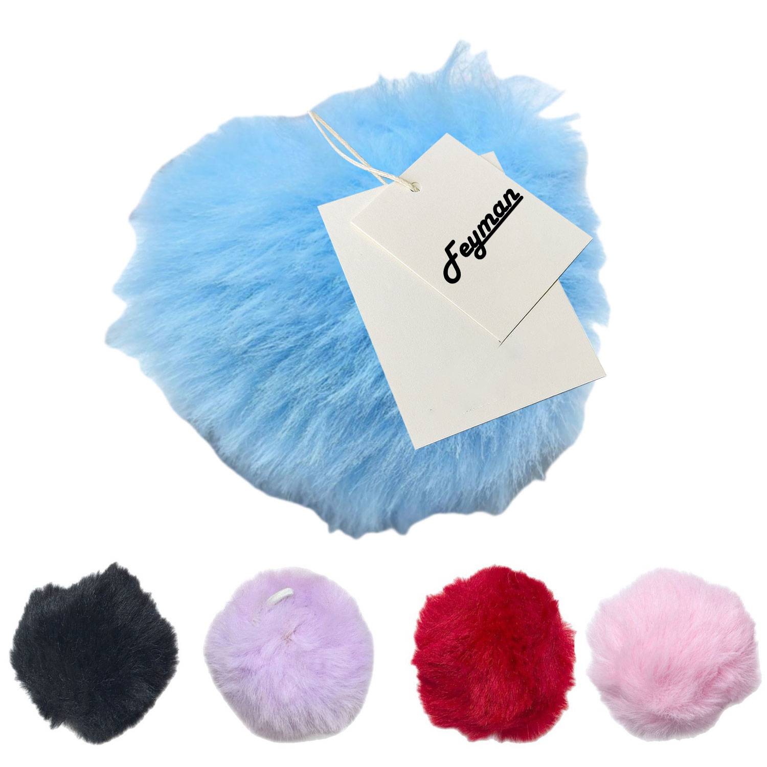 Colorful Fur Ball Pendant Accessory Keychain 5