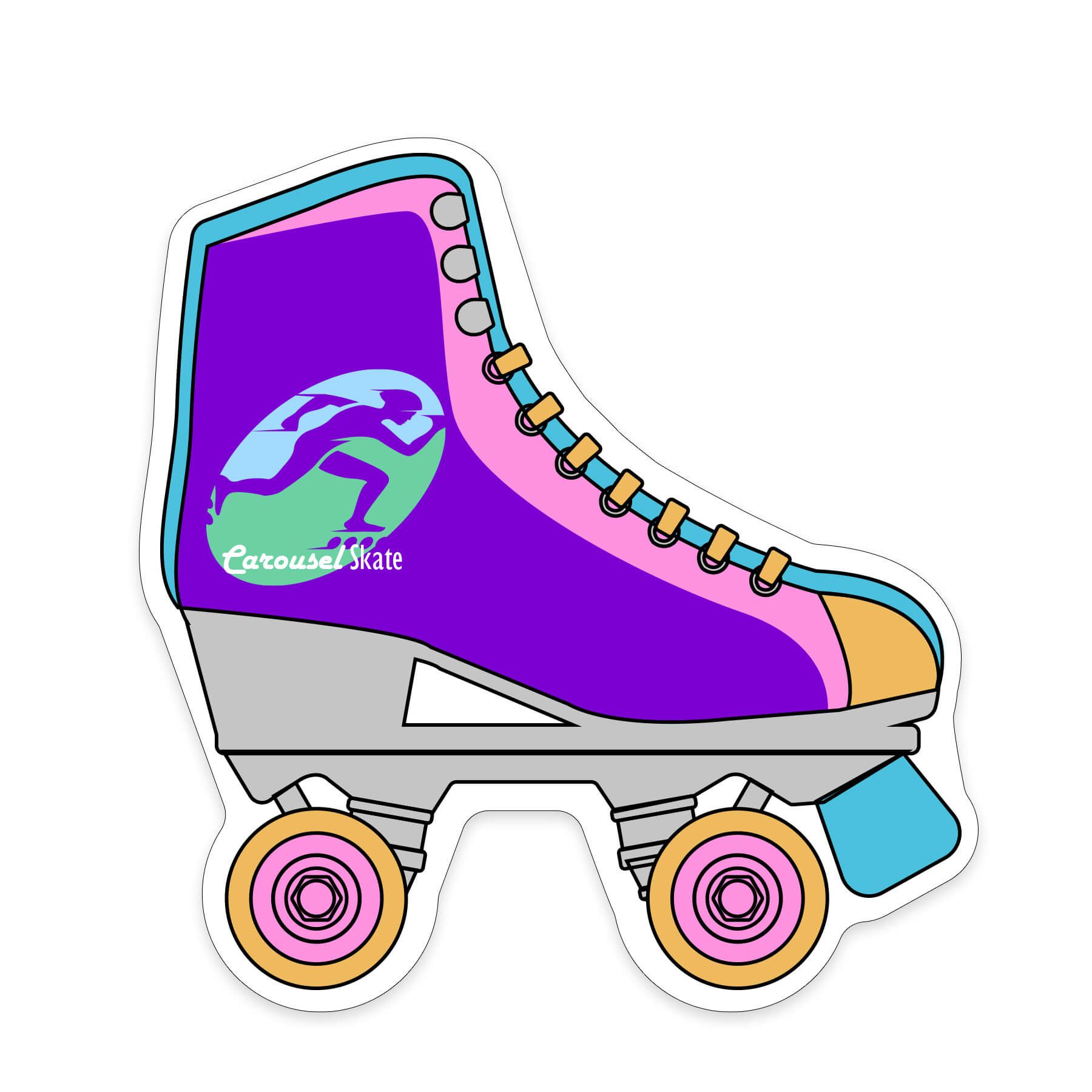 Roller Skate Shaped NoteKeeper™ Magnet 20 Mil 4