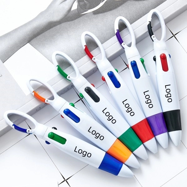 4 Color Carabineer Fashionable Ballpoint Pen 3