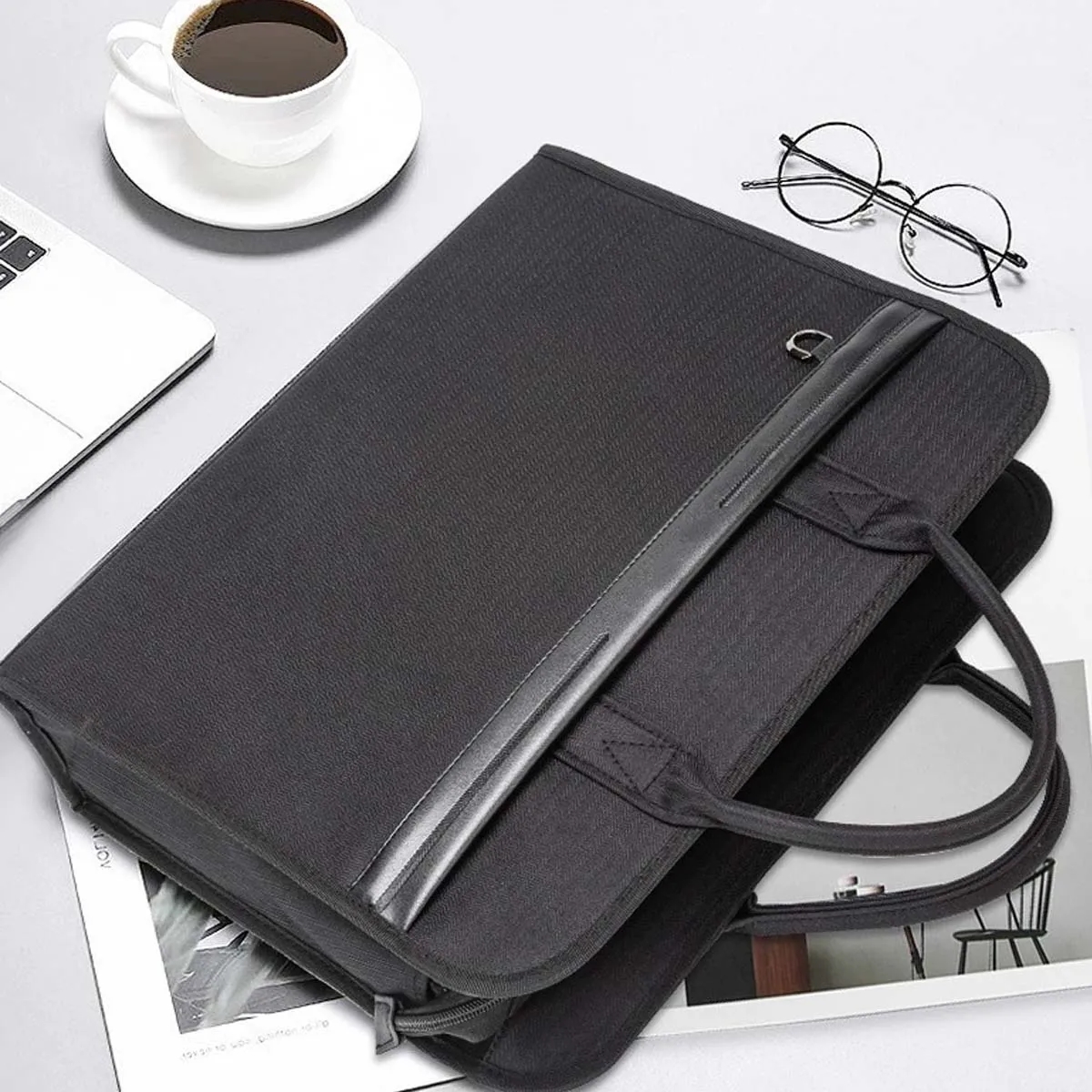 Large Capacity Briefcase Oxford Cloth Waterproof File Bag 4