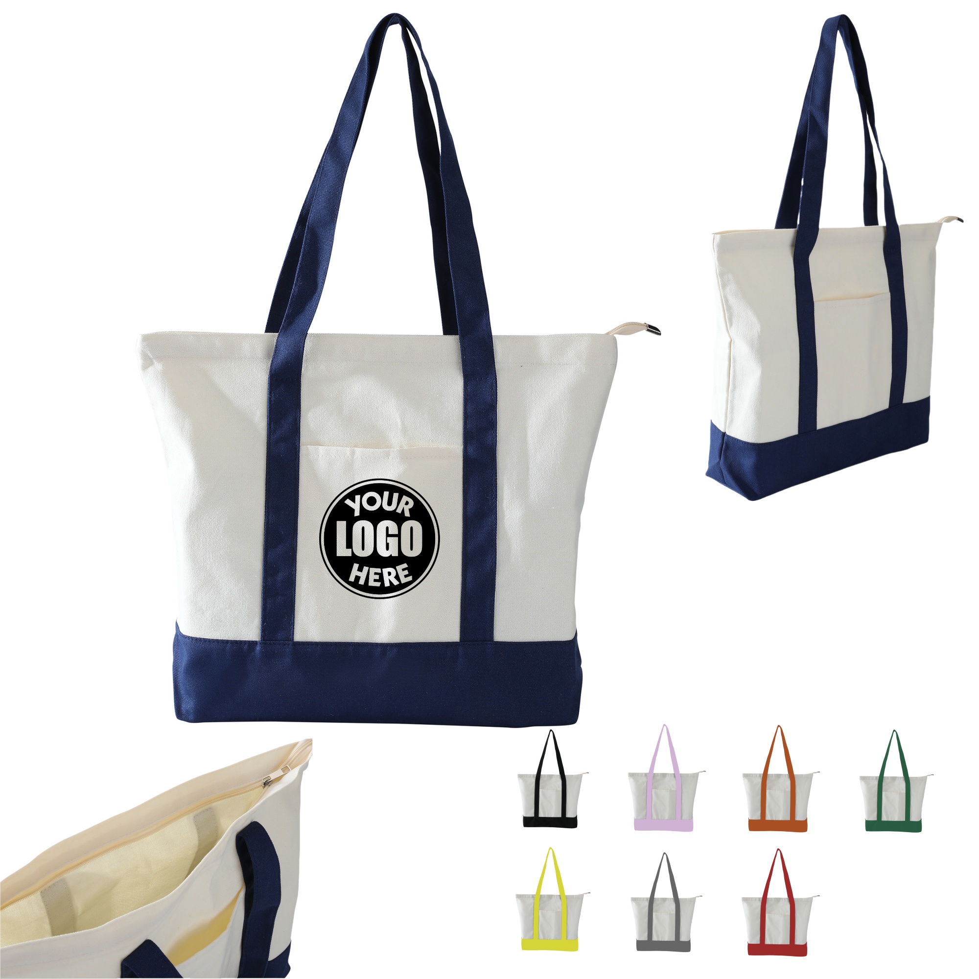 Reusable Canvas Zipper Bag 3
