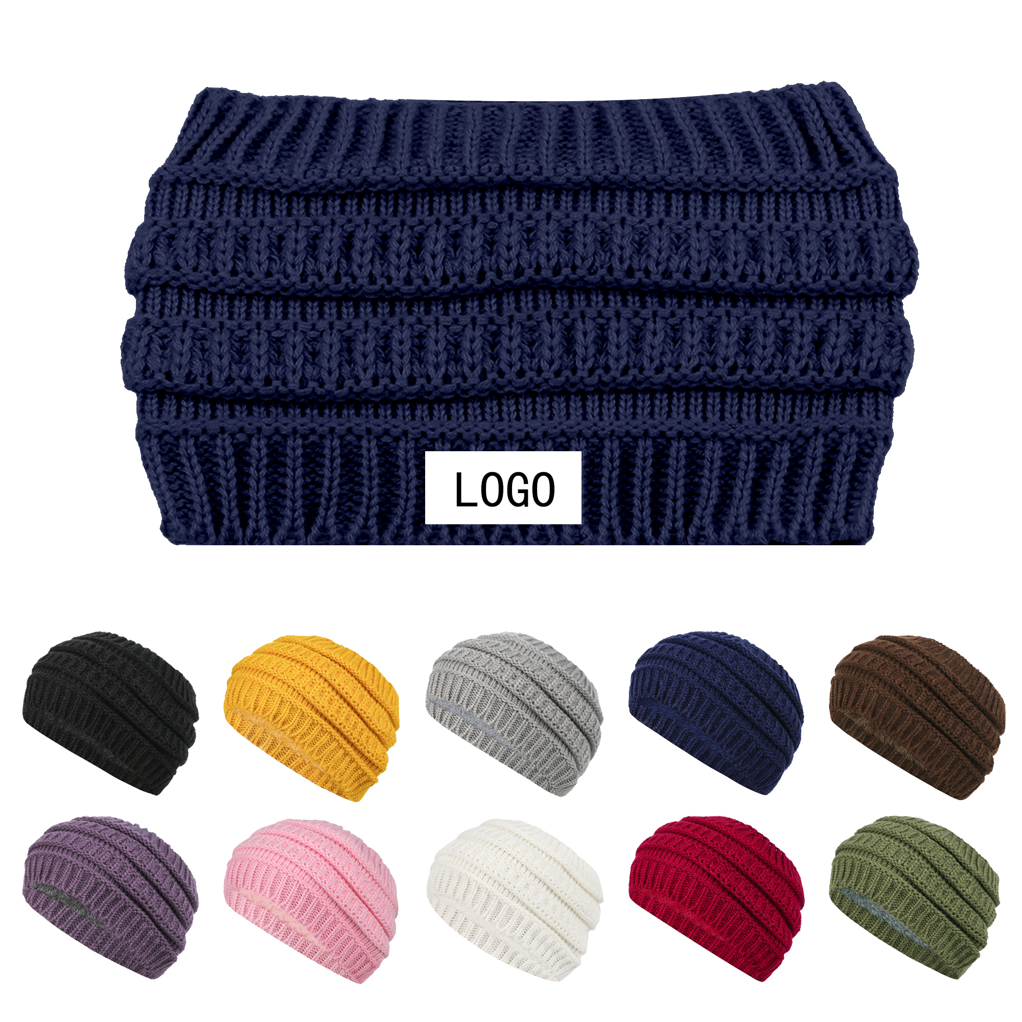 Warm Fleece And Thick Knit Headband 2