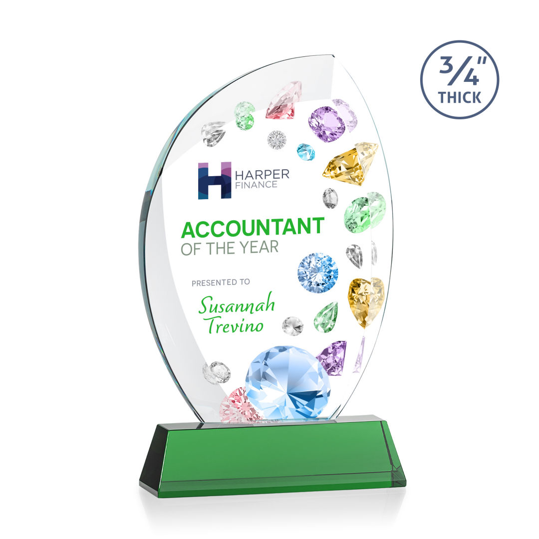 Wichita VividPrint™ Award on Newhaven Base - Green 7