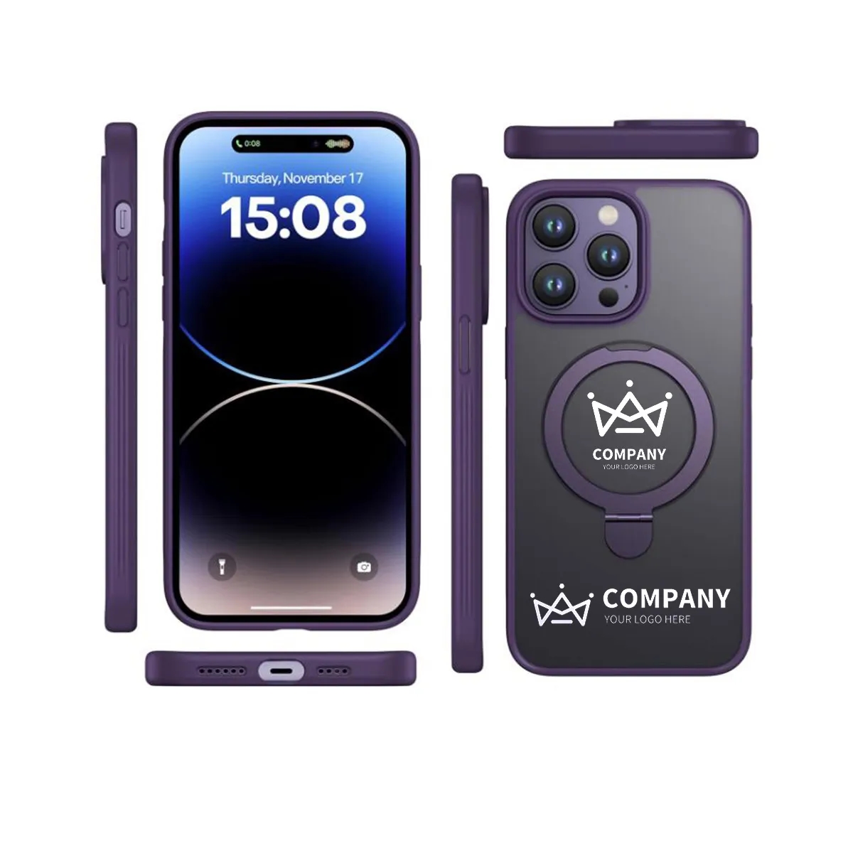 Magnetic iPhone 15 Pro Max Case with Stealthy Stand 2