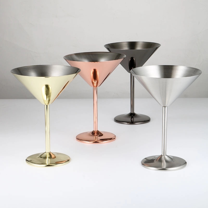 Custom 7 oz Stainless Steel Margarita Glasses 10