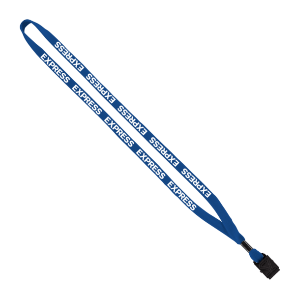 1/2" Cotton Lanyard with Metal Crimp & Split-Ring 20