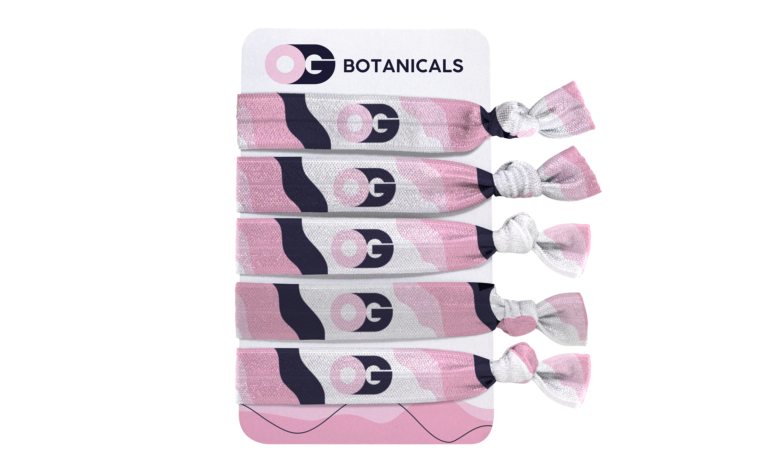 5 Piece Knotted Hair Tie Set with Card