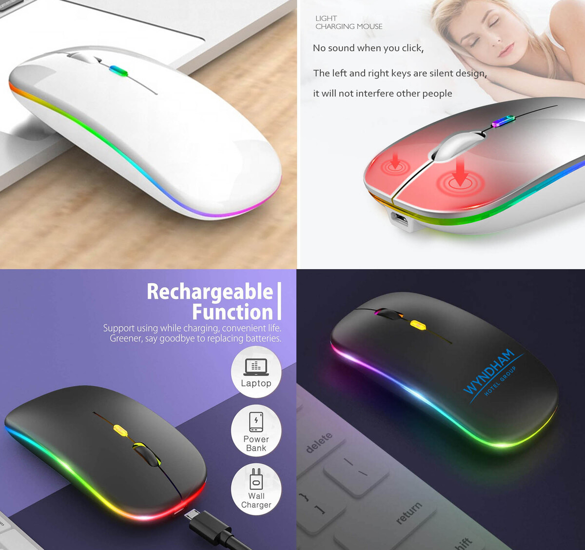 iBank ® Wireless Mouse, LED Dual Mode (Bluetooth 5.1 and 2.4G Wireless) 3