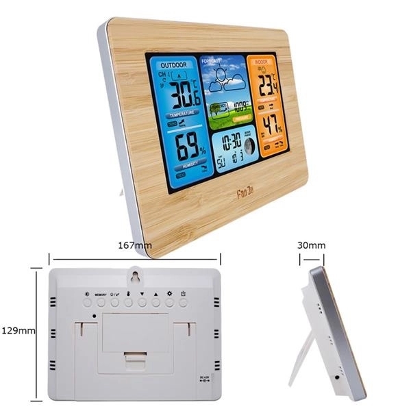 Wireless Weather Station Clock With Outdoor Sensor 5