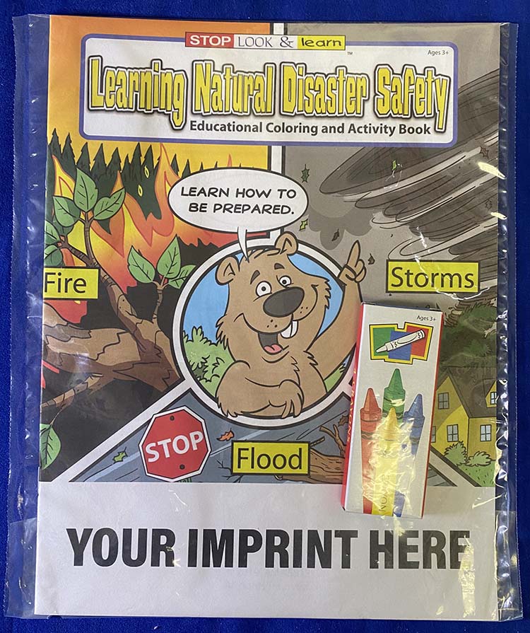 COLORING SET - Learning Natural Disaster Safety Coloring Book Fun Pack 2