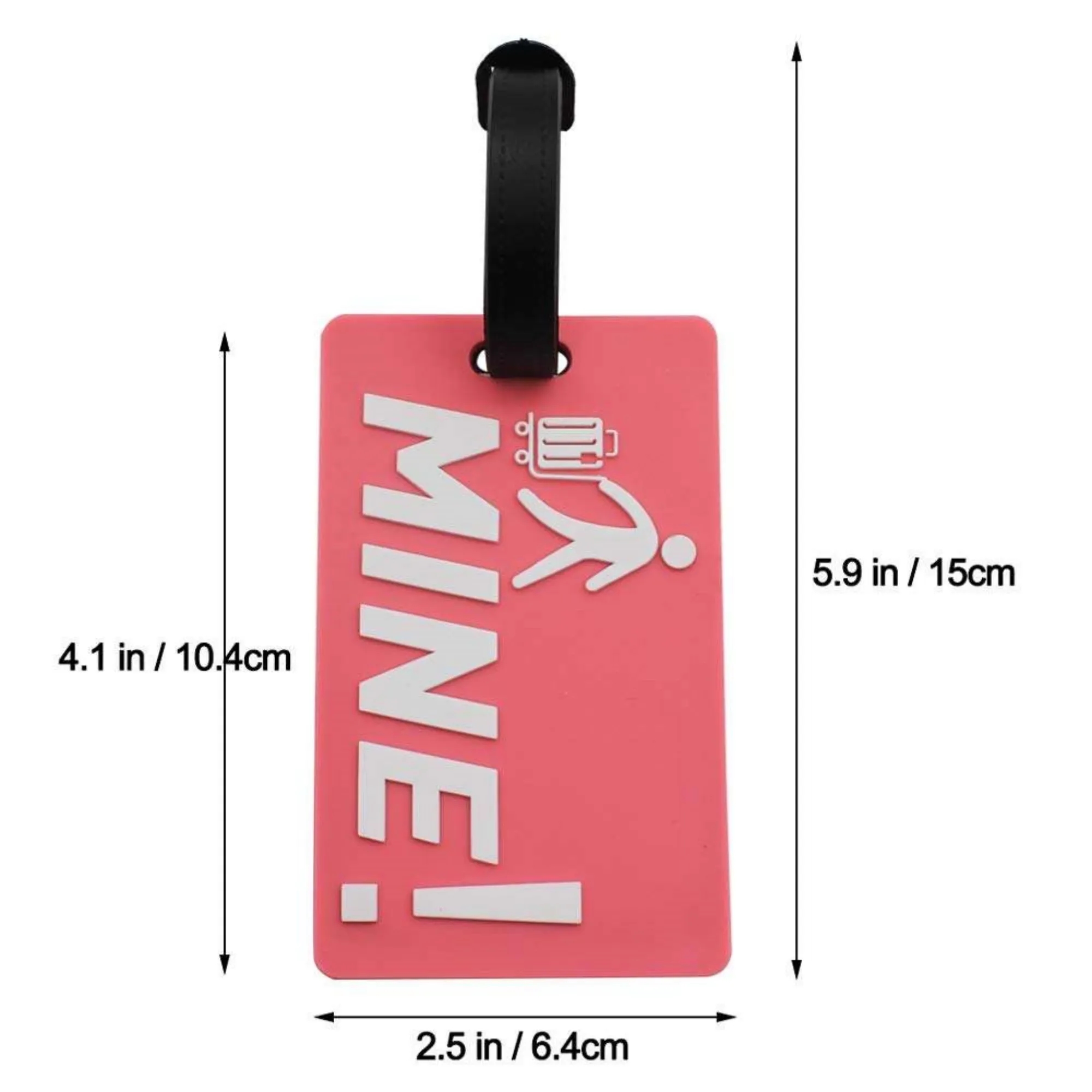 Custom 3D Logo Labels ID Silicon Suitcase Travel Luggage Tag 5