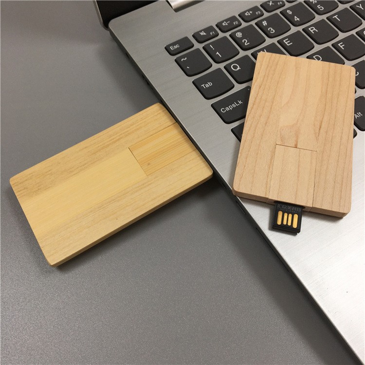 4 GB Wooden Credit Card USB Flash Drive 2