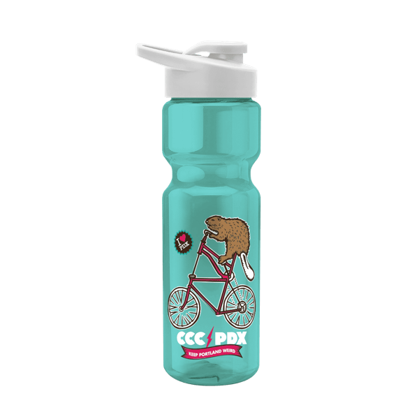 Blazer 28oz Transparent Bike Bottle w/Drink-thru Lid 485