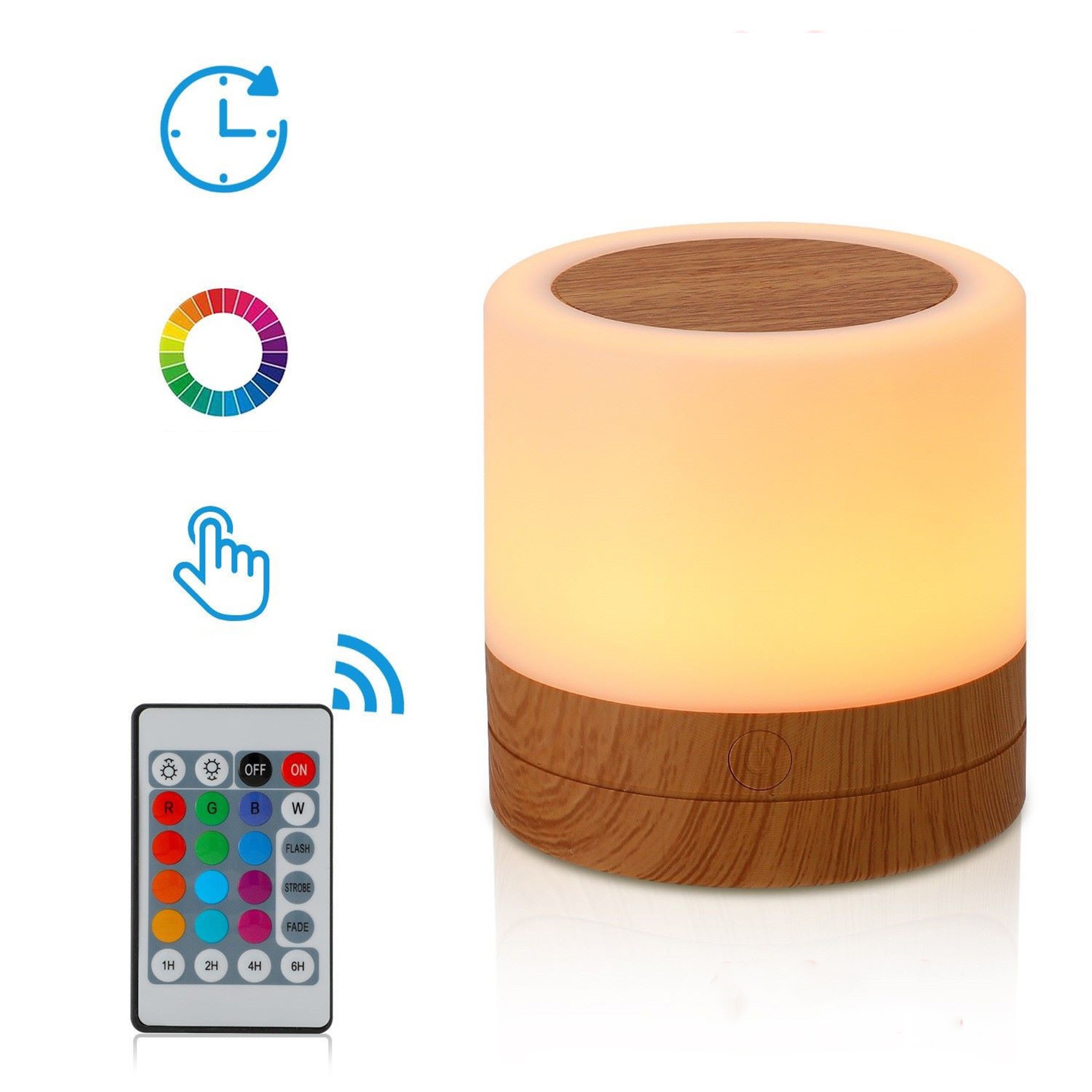Bedroom Wood Grain Night Light 2