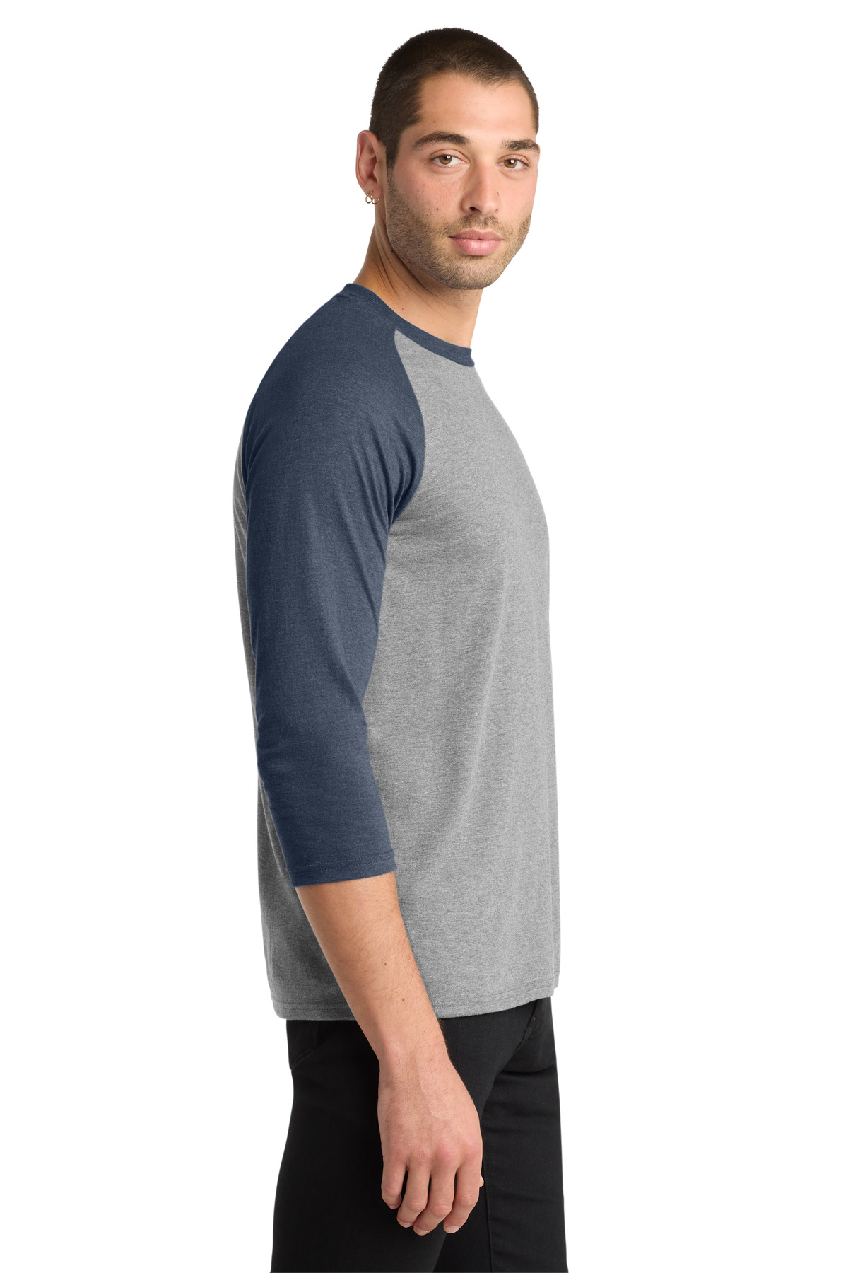 District Perfect Tri 3/4-Sleeve Raglan. DM136 55