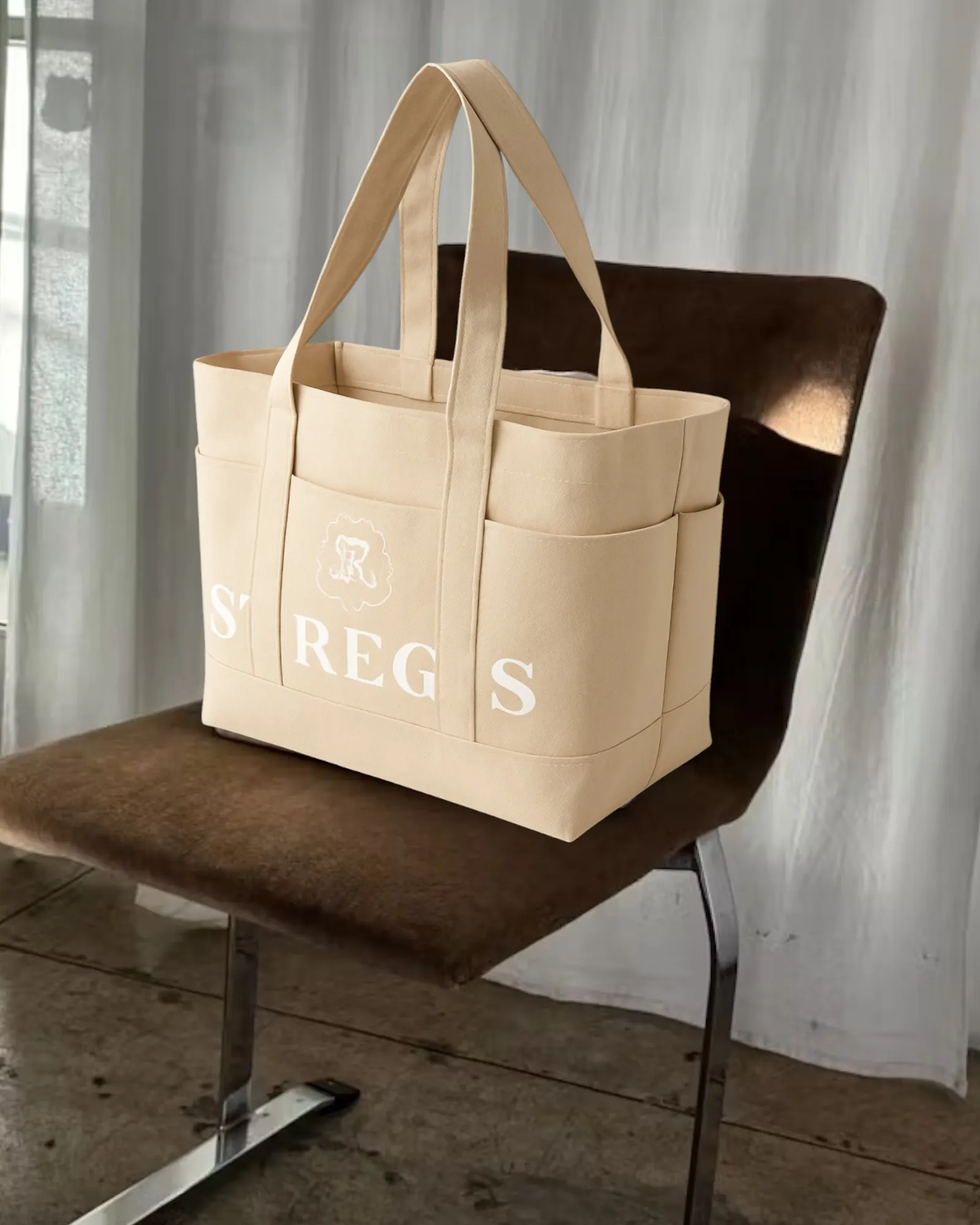 Canvas Utility Tote - Overseas, custom tote bag with logo imprint 6