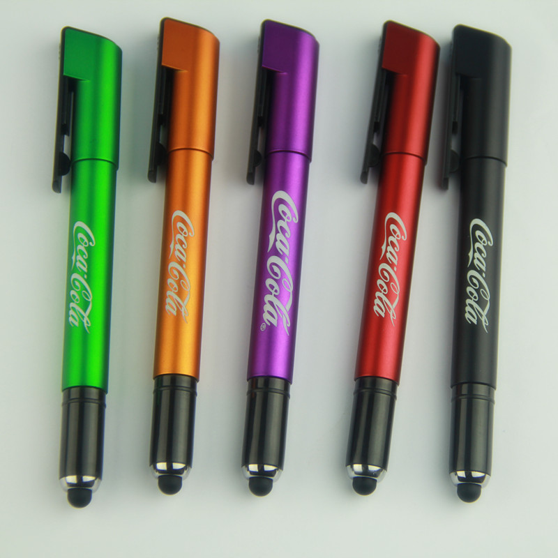 3-in-1 Light Up Logo Stylus Pen with Phone Holder 2