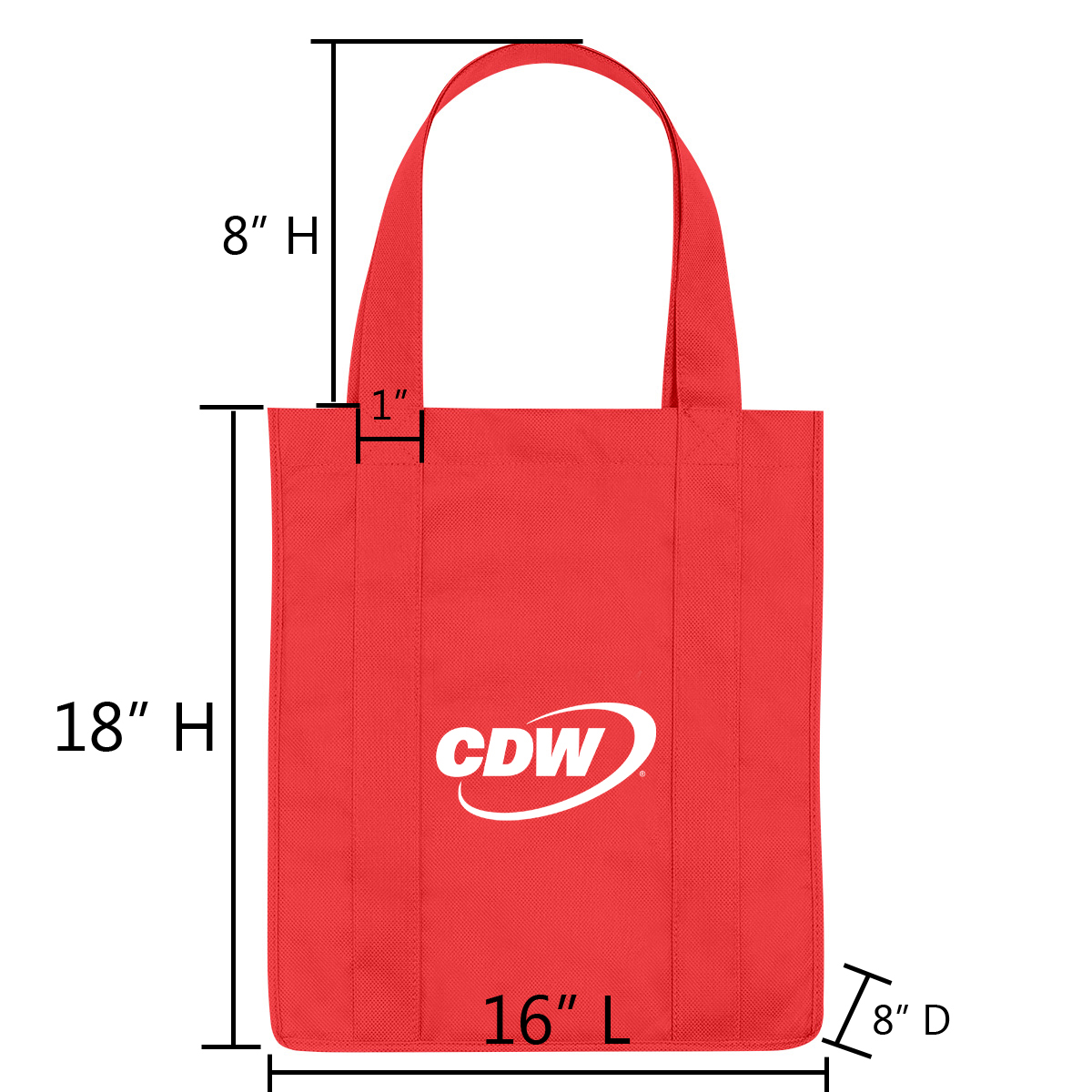 Large Non-Woven Grocery Tote Bag, custom non-woven bag with logo imprint 3