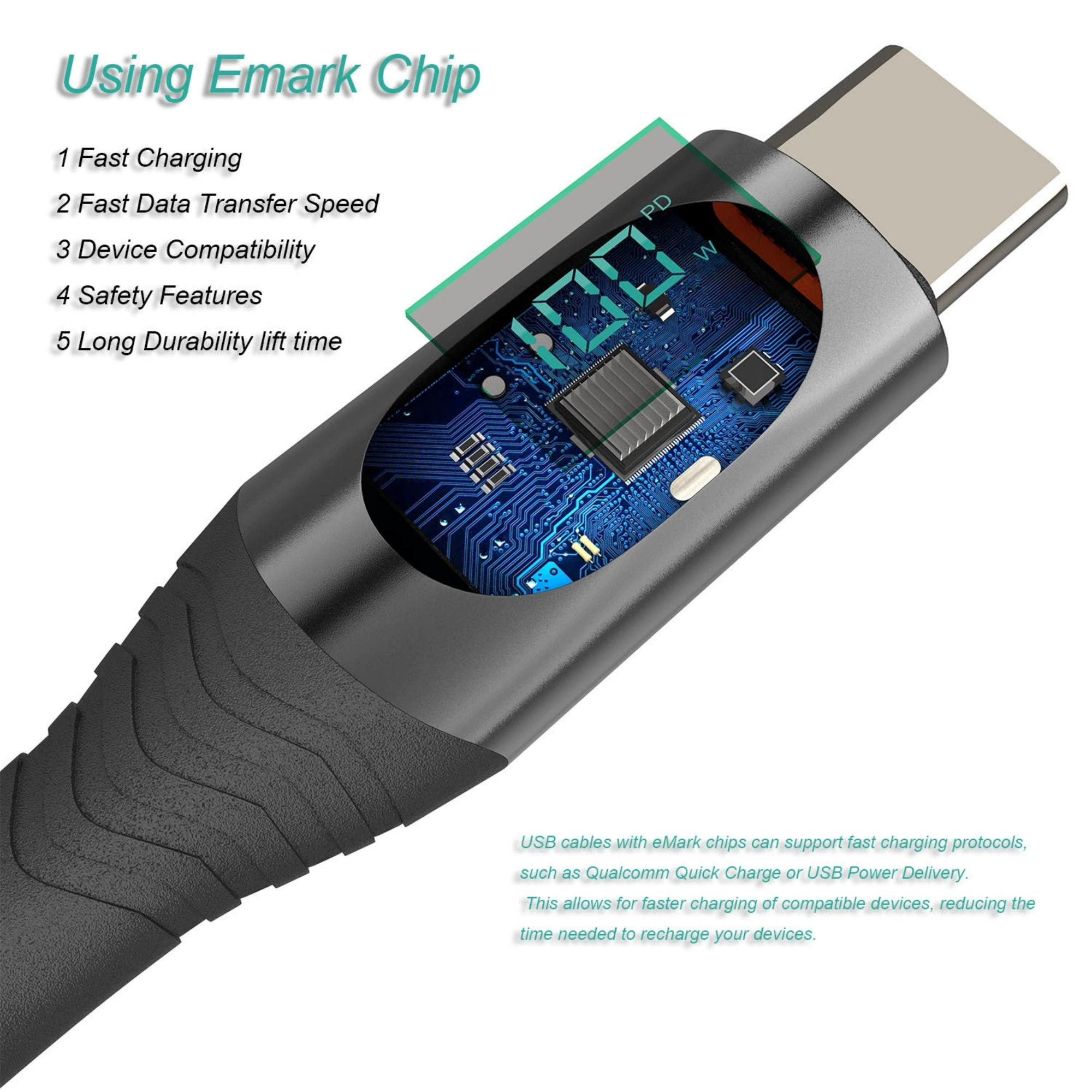 PD 100W Fast Charging Cable 5