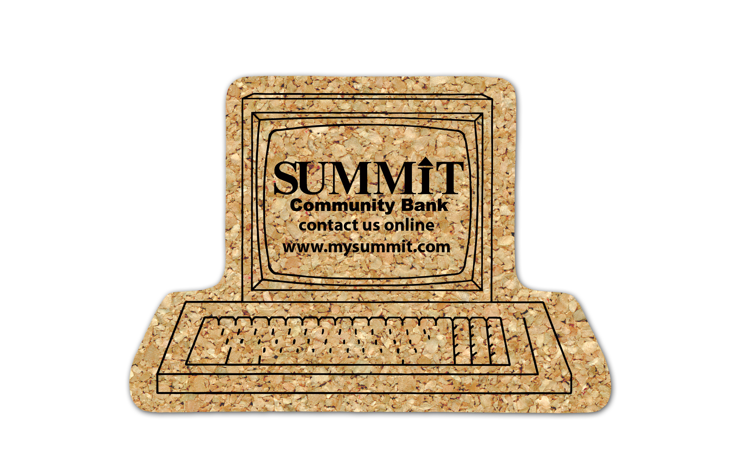 Computer Cork Coaster 2