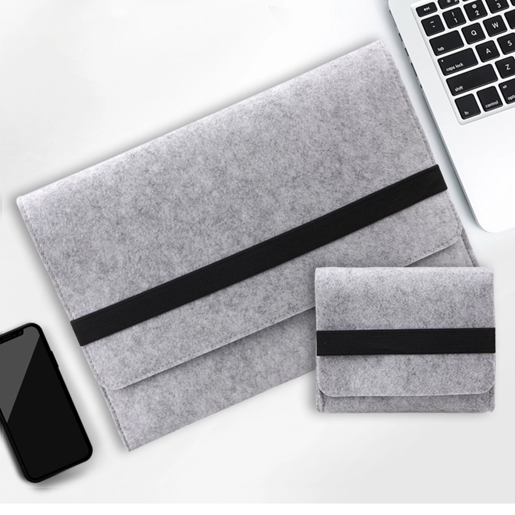 Two-in-One Felt Laptop Sleeve 6