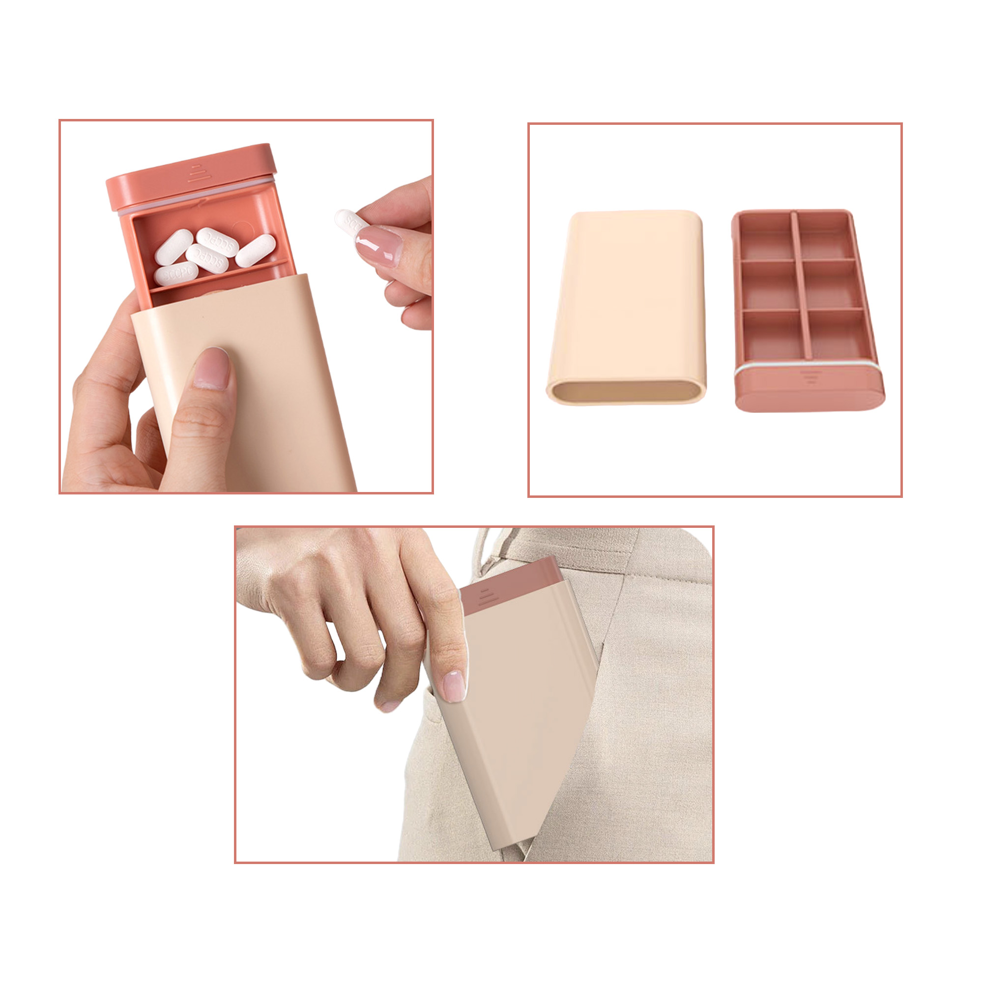 Convenient Multi-Grid Pill Organizer 3