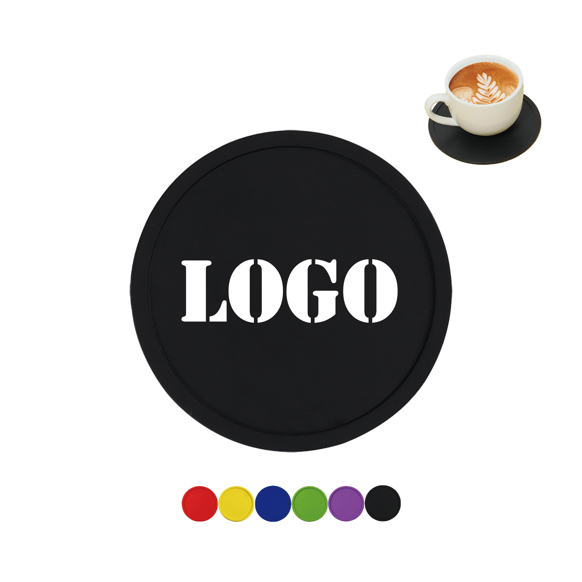 Custom Round Silicone Coaster 2