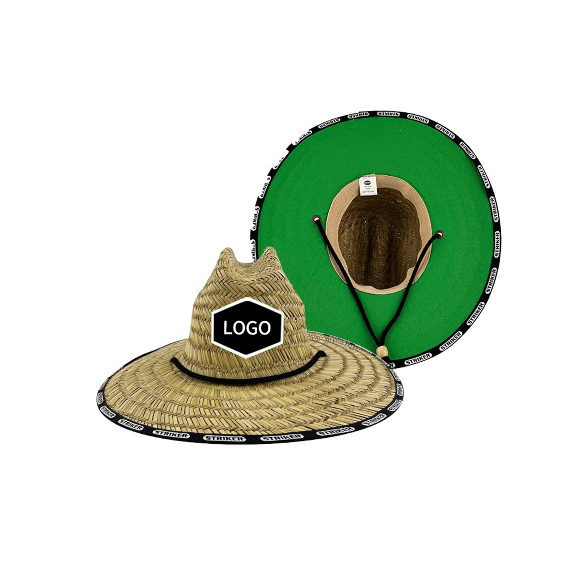 Lifeguard Sun Style Woven Grass Wide Brim 22" 2