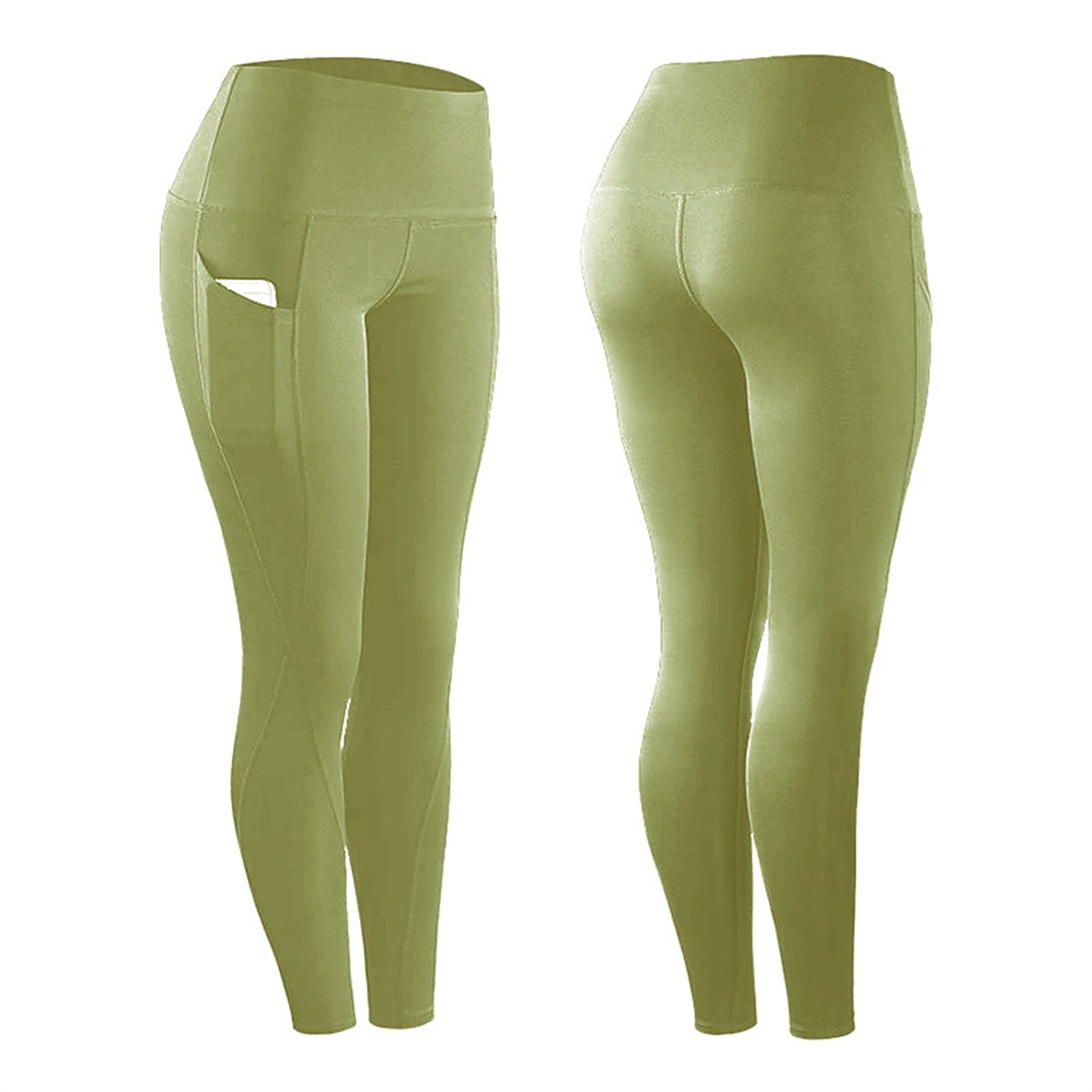 Women's High Waisted Yoga Pants Leggings w/Pockets 7