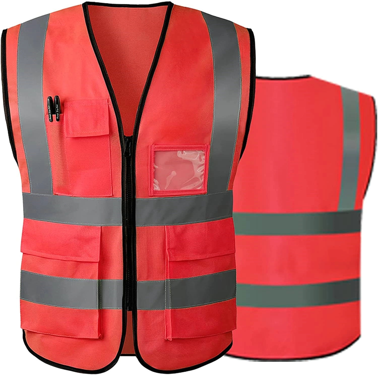 High Visibility Reflective Safety Vest With Multi Pockets 5