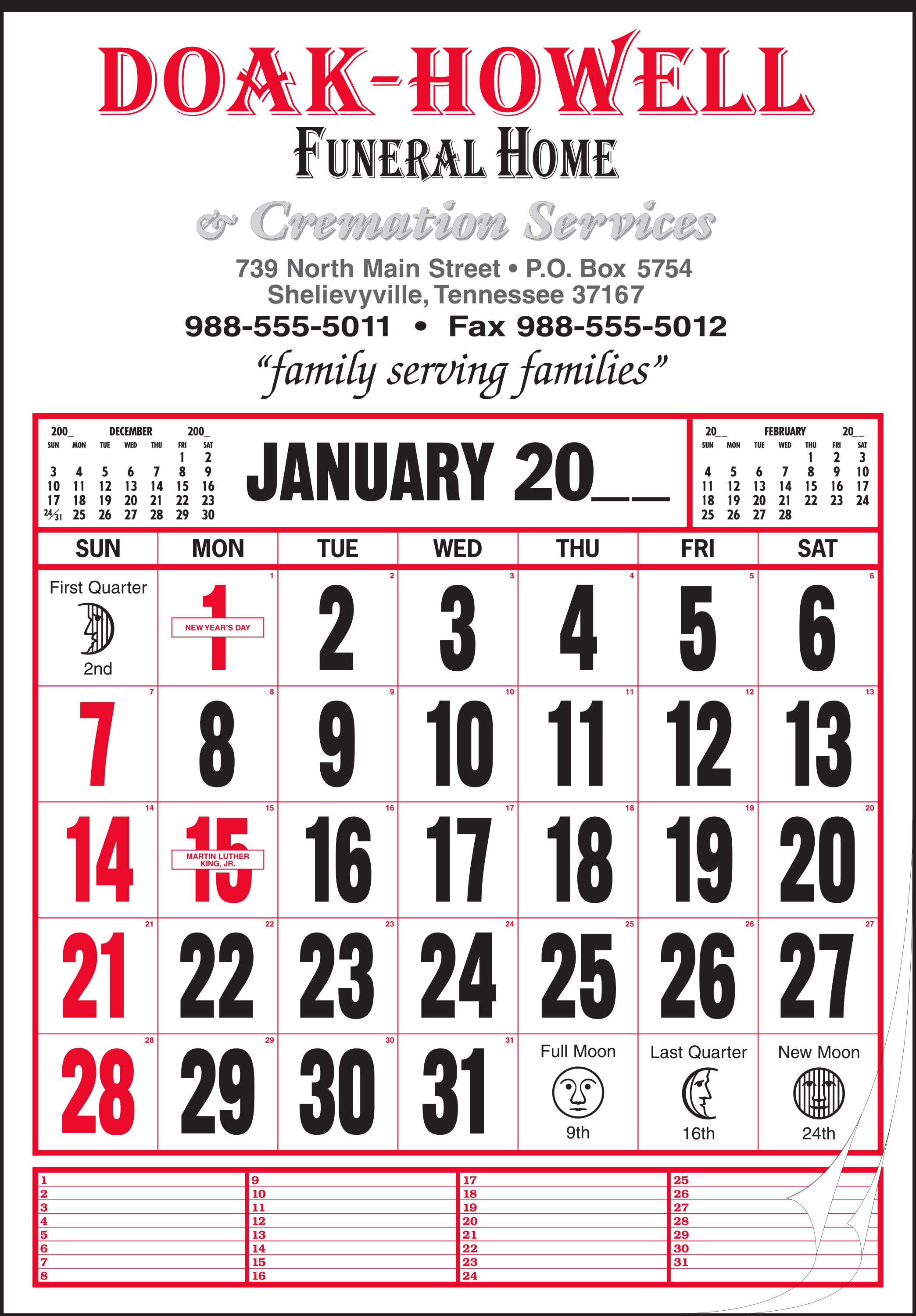 Style 653 12-Sheet Calendar 1