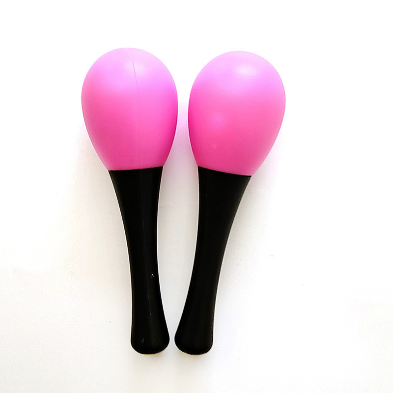 Plastic Colored Sand Hammer Toy with a sleek black handle and consistently 3